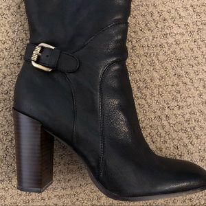 Sam Edelman “Lucy” Boots, Black Leather